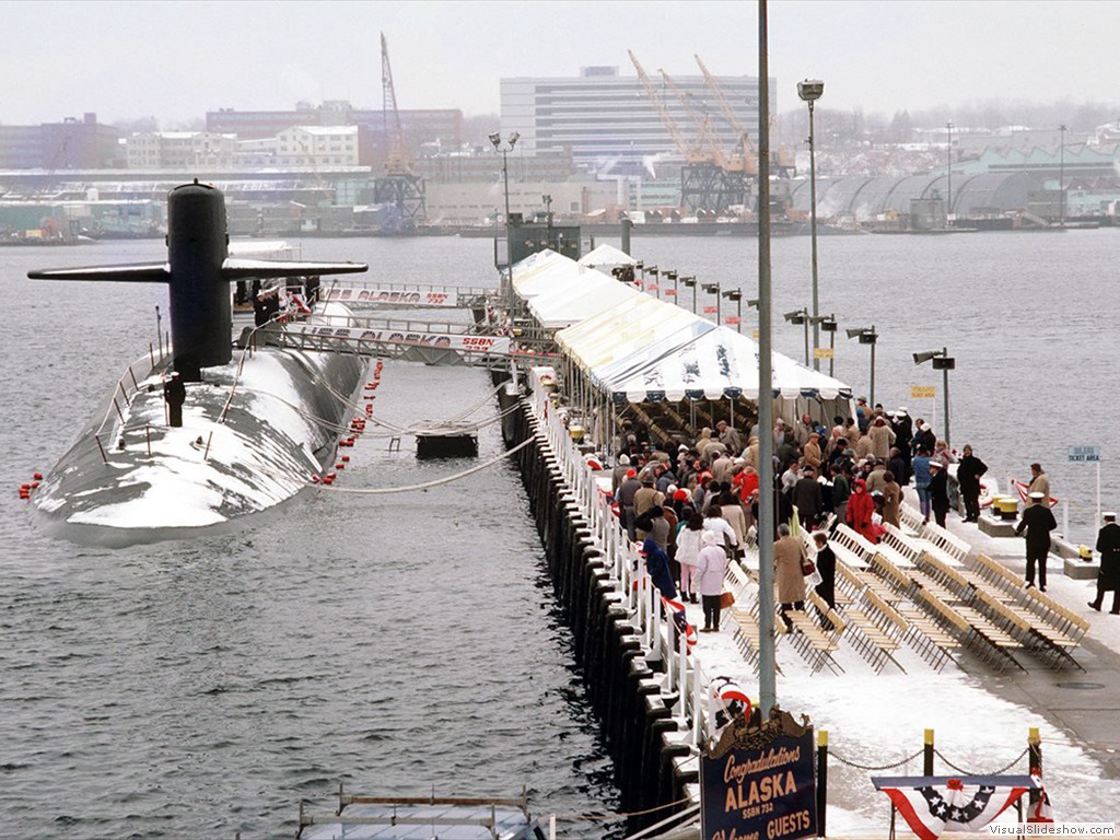 USS Alaska (SSBN-732) commissioning in New London, CT 1986