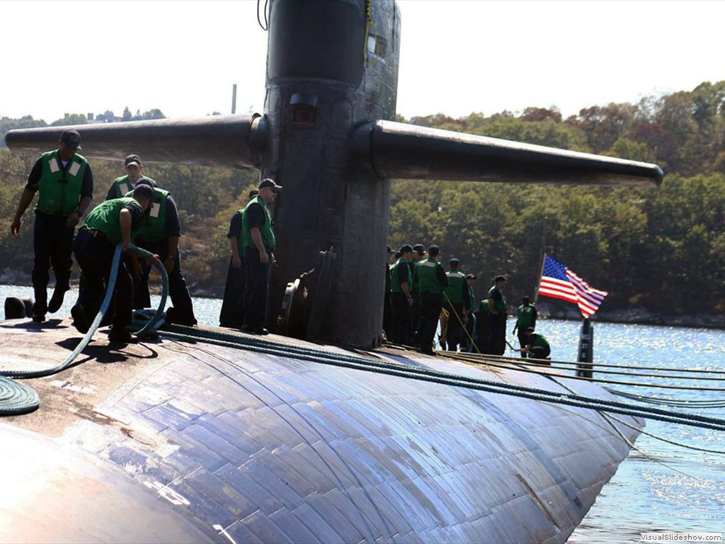 USS Augusta (SSN-710) 2005 at the submarine base, Groton, CT