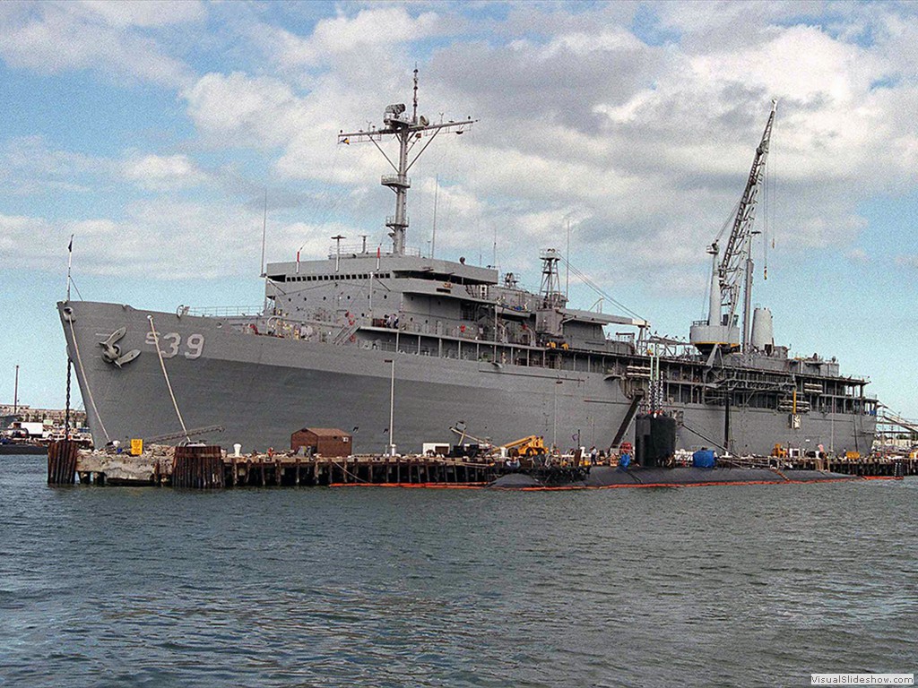 USS Charlotte (SSN-766) and USS Emeory S. Land (AS-39)
